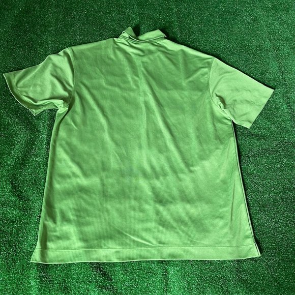 Nike Golf Men's Dri-Fit Embroidered Logo Checkers Green Golf Polo Shirt Size L - Picture 9 of 11
